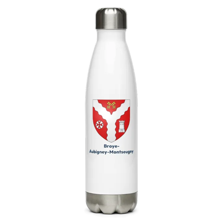 Gourde inox — blason de Broye-Aubigney-Montseugny