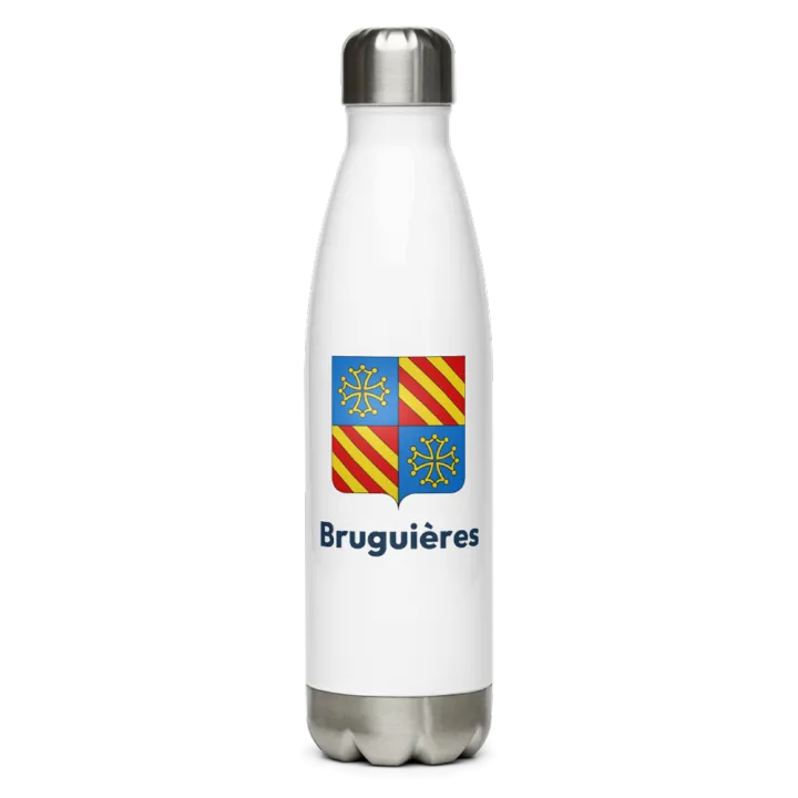 Gourde inox — blason de Bruguières