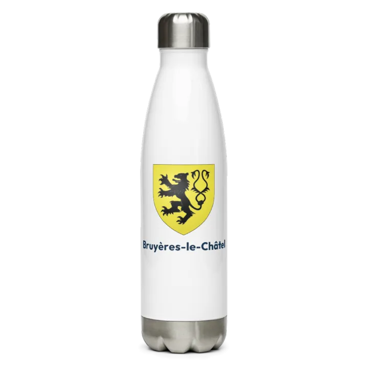 Gourde inox — blason de Bruyères-le-Châtel