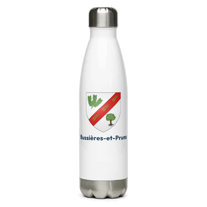Gourde inox blason de Bussières-et-Pruns