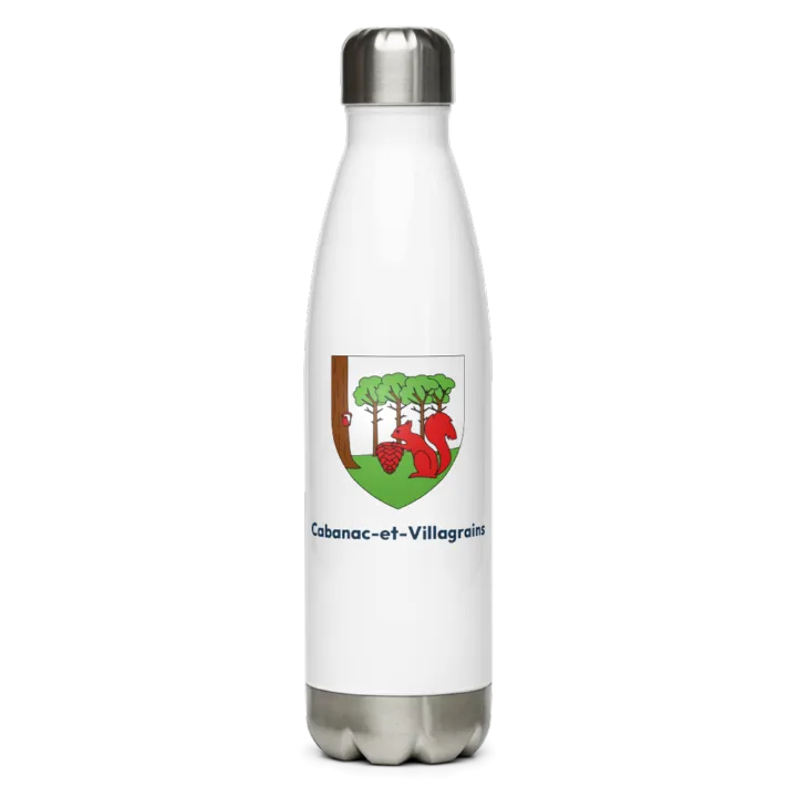 Gourde inox blason de Cabanac-et-Villagrains