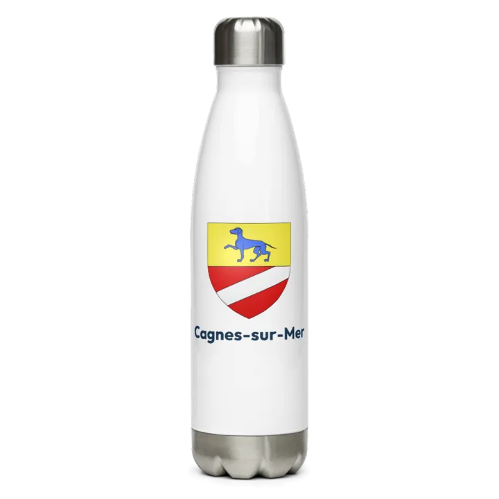 Gourde inox blason de Cagnes-sur-Mer