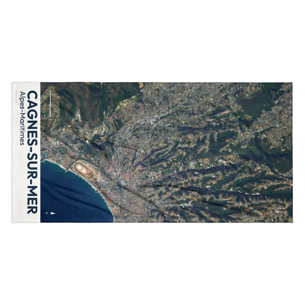 Serviette cartographique — carte de Cagnes-sur-Mer