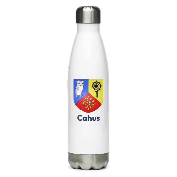 Gourde inox — blason de Cahus