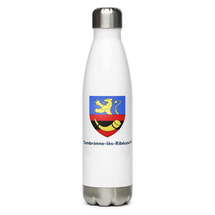 Gourde inox — blason de Cambronne-lès-Ribécourt