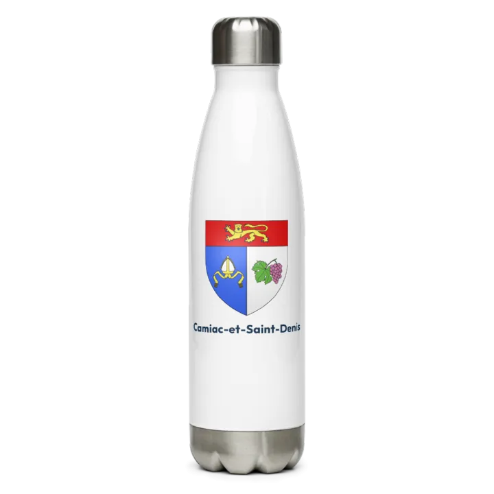 Gourde inox — blason de Camiac-et-Saint-Denis