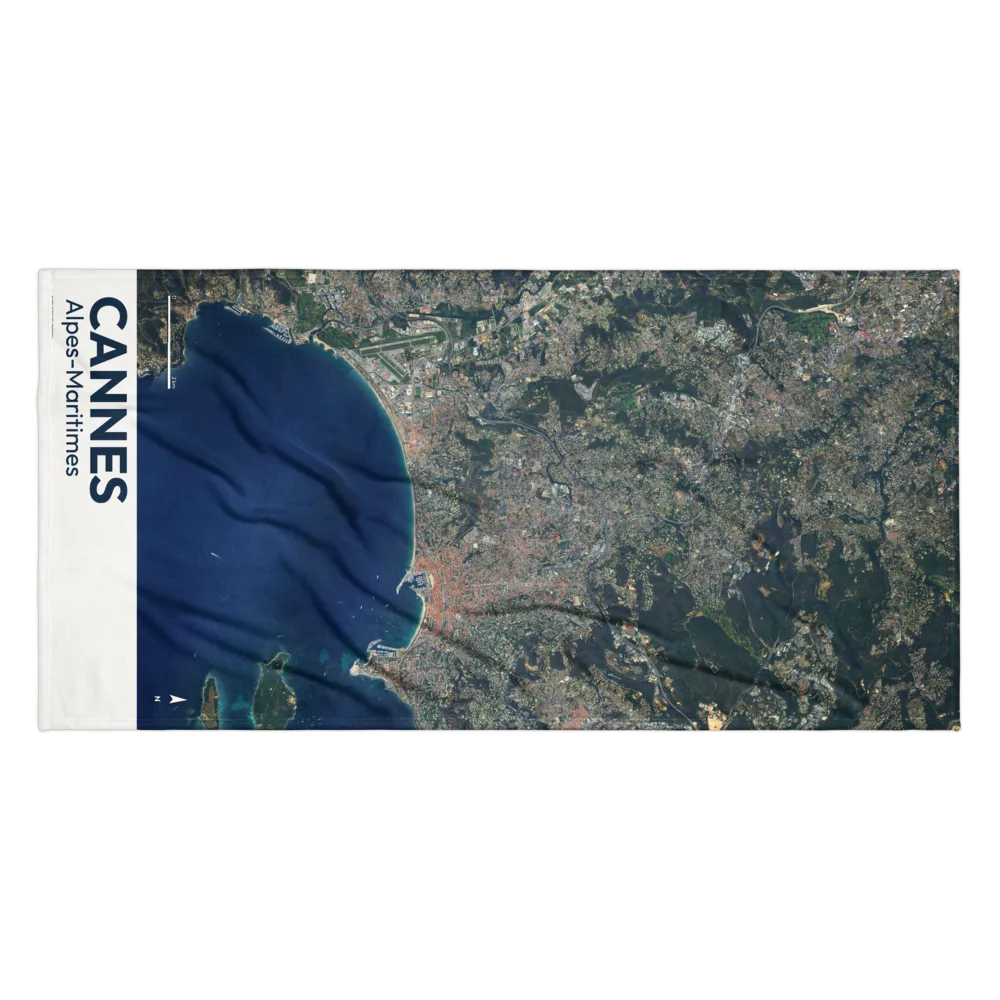 Serviette cartographique — carte de Cannes