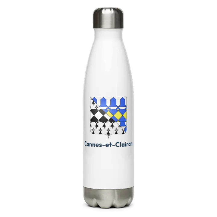 Gourde inox blason de Cannes-et-Clairan