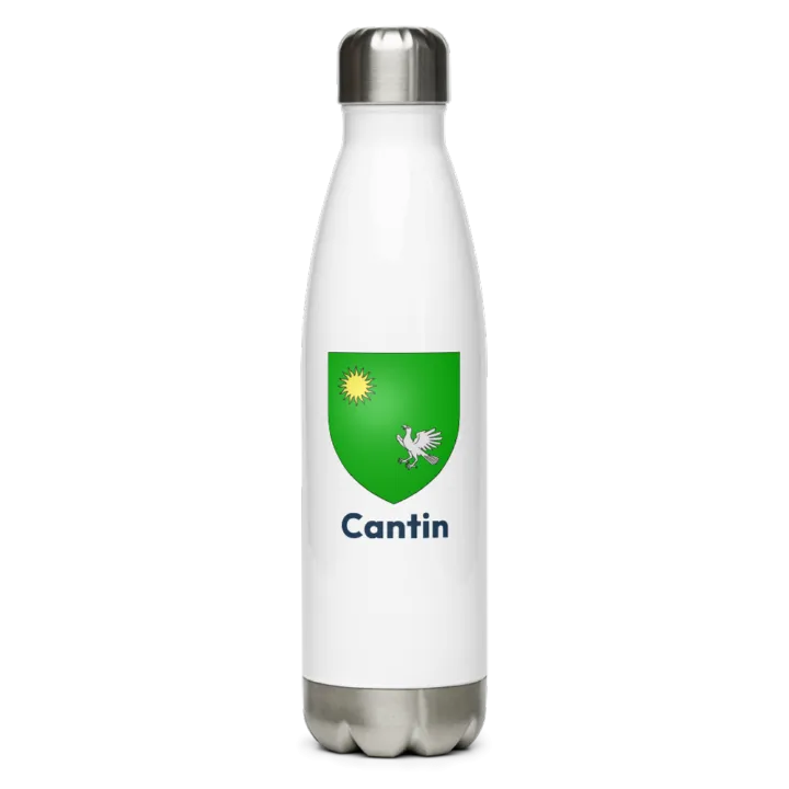 Gourde inox blason de Cantin