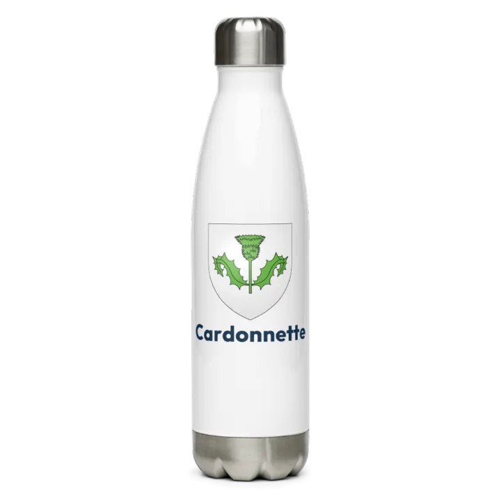 Gourde inox blason de Cardonnette