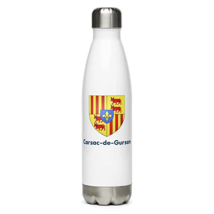 Gourde inox blason de Carsac-de-Gurson