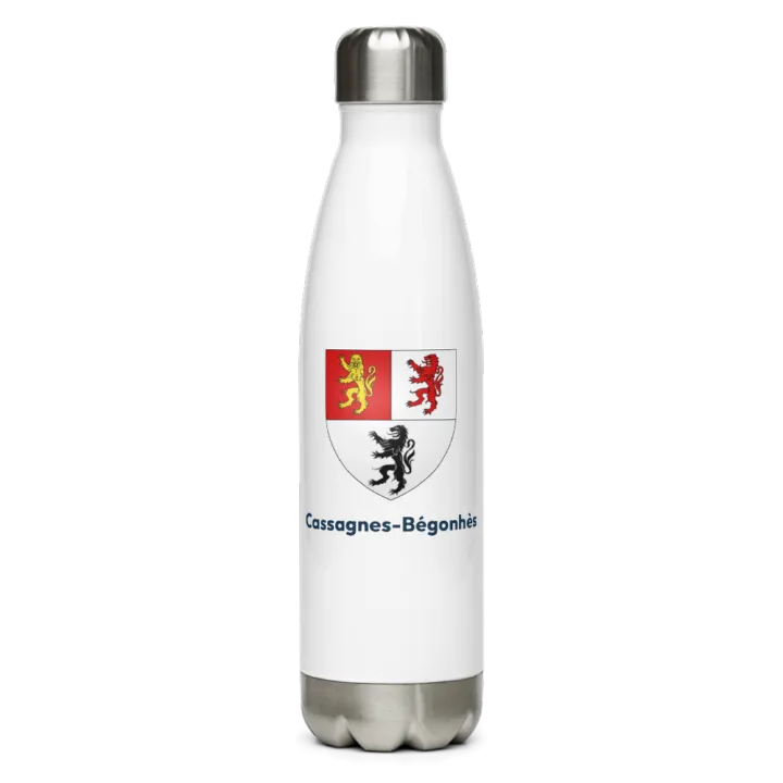 Gourde inox — blason de Cassagnes-Bégonhès