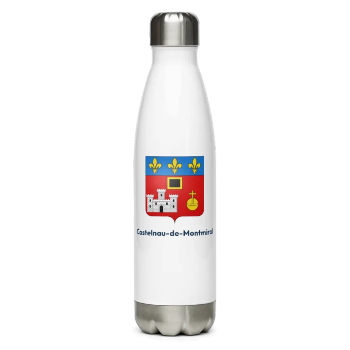 Gourde inox blason de Castelnau-de-Montmiral