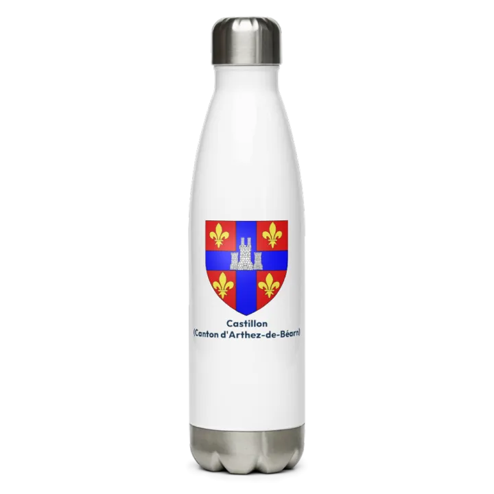 Gourde inox — blason de Castillon (Canton d'Arthez-de-Béarn)