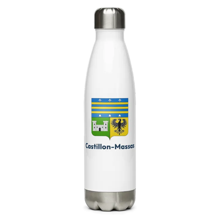 Gourde inox blason de Castillon-Massas