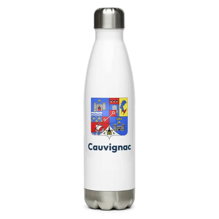 Gourde inox blason de Cauvignac
