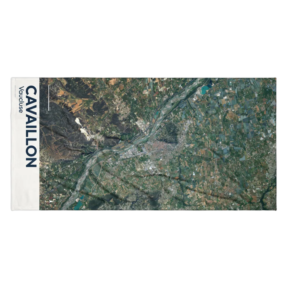 Serviette cartographique — carte de Cavaillon