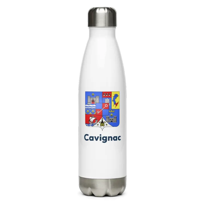Gourde inox blason de Cavignac
