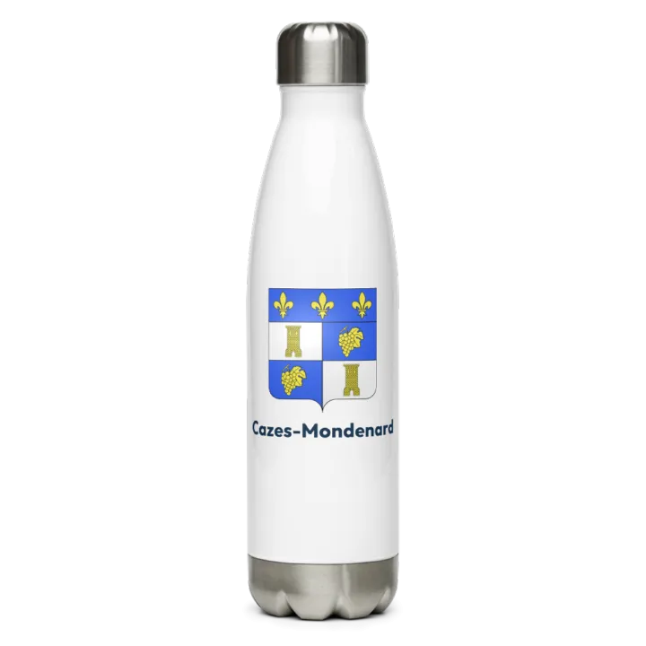 Gourde inox blason de Cazes-Mondenard