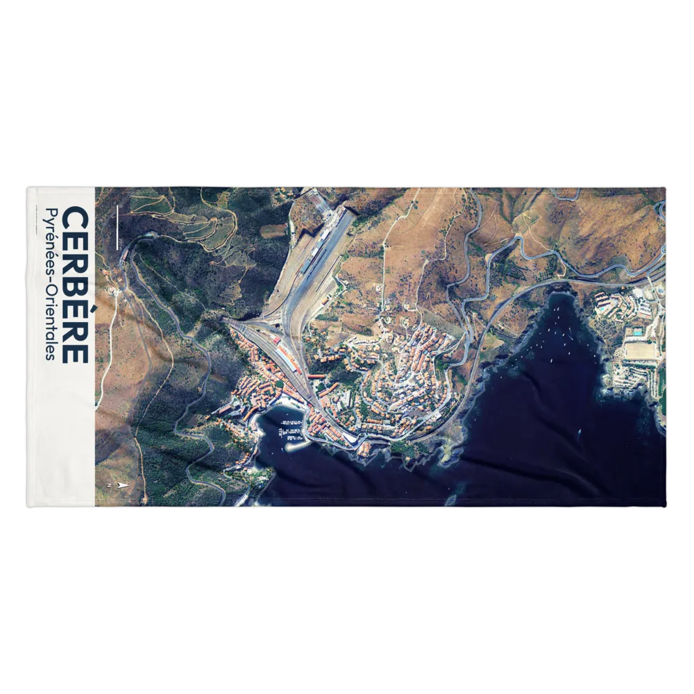 Serviette cartographique — carte de Cerbère