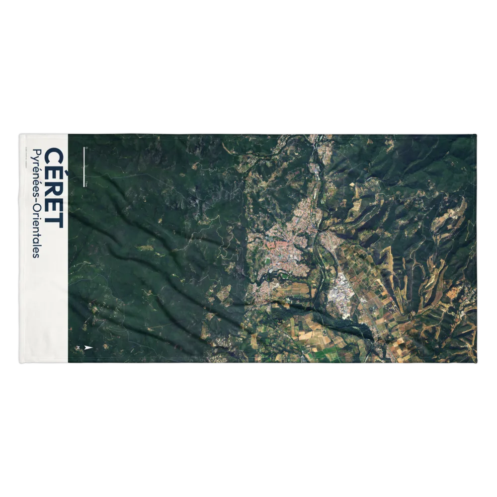 Serviette cartographique — carte de Céret