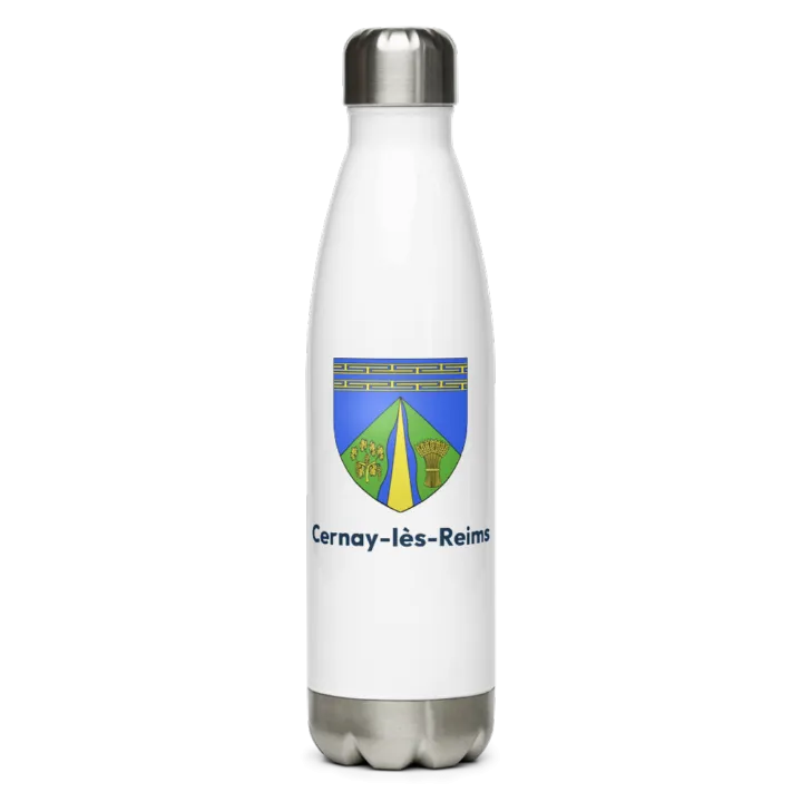 Gourde inox — blason de Cernay-lès-Reims