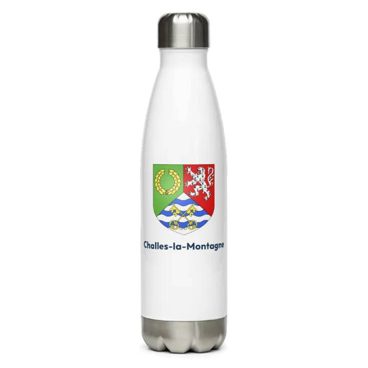 Gourde inox — blason de Challes-la-Montagne