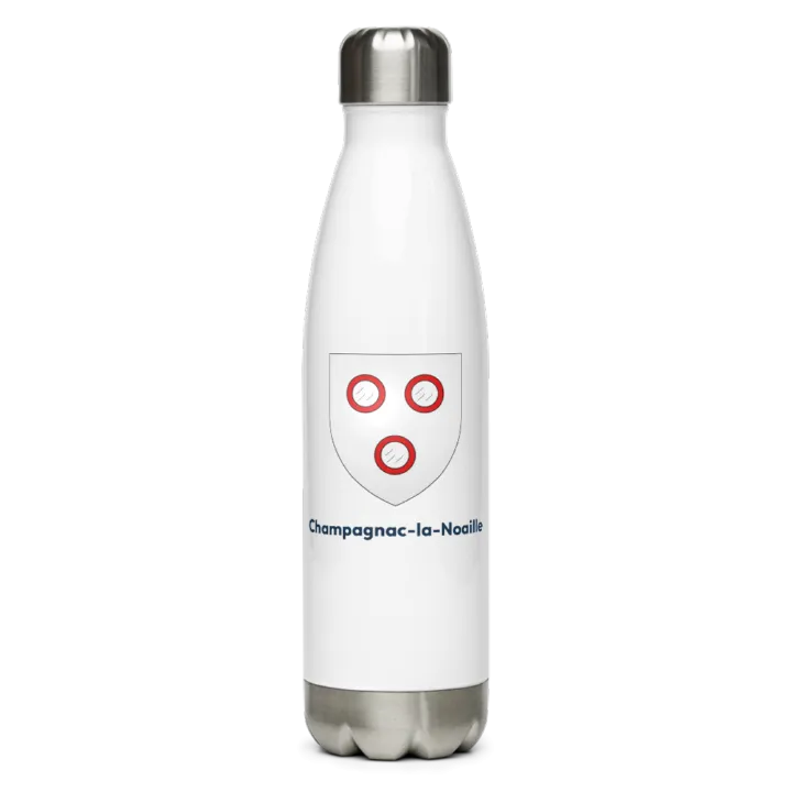 Gourde inox — blason de Champagnac-la-Noaille