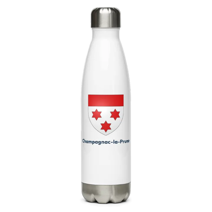 Gourde inox blason de Champagnac-la-Prune