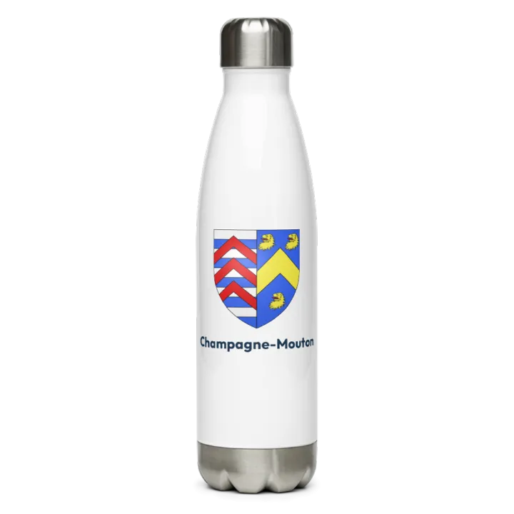 Gourde inox — blason de Champagne-Mouton