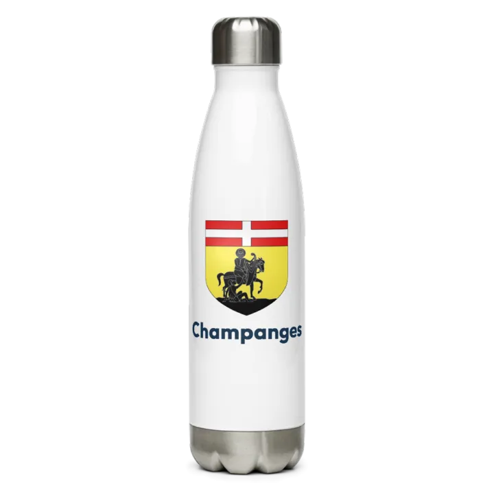 Gourde inox — blason de Champanges