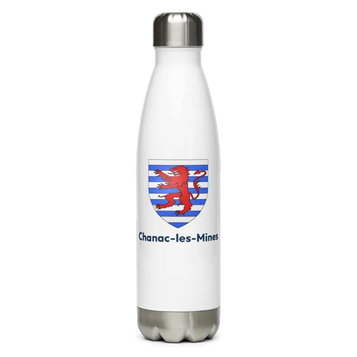 Gourde inox — blason de Chanac-les-Mines