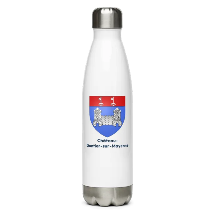 Gourde inox blason de Château-Gontier-sur-Mayenne