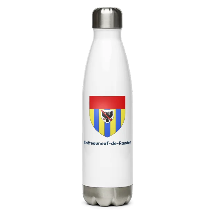 Gourde inox blason de Châteauneuf-de-Randon