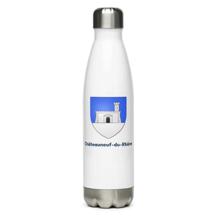 Gourde inox blason de Châteauneuf-du-Rhône