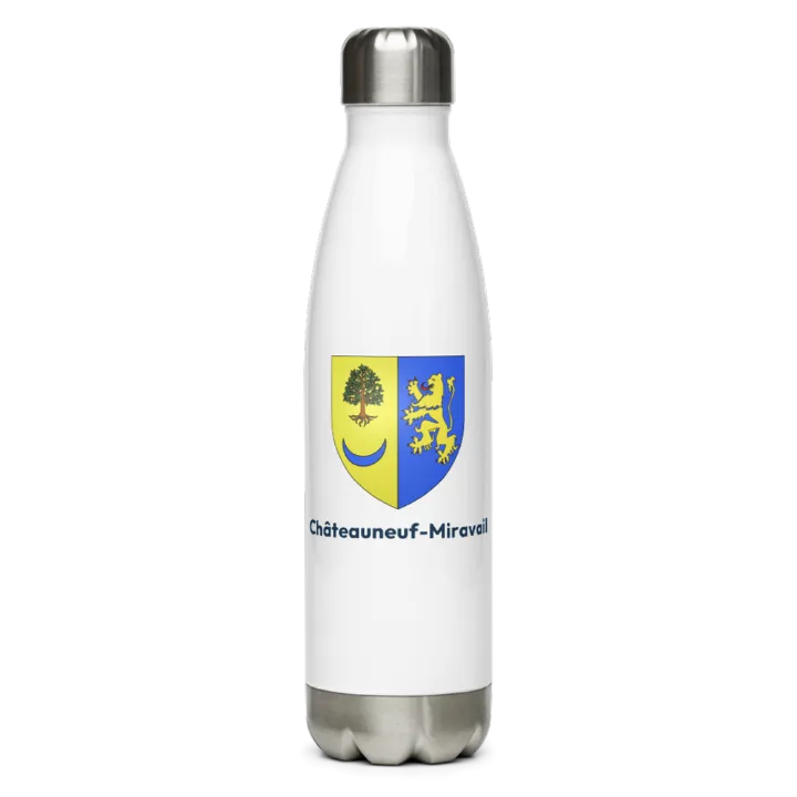 Gourde inox — blason de Châteauneuf-Miravail