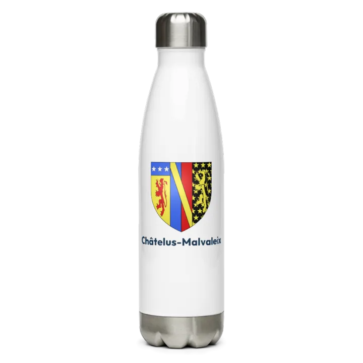 Gourde inox blason de Châtelus-Malvaleix