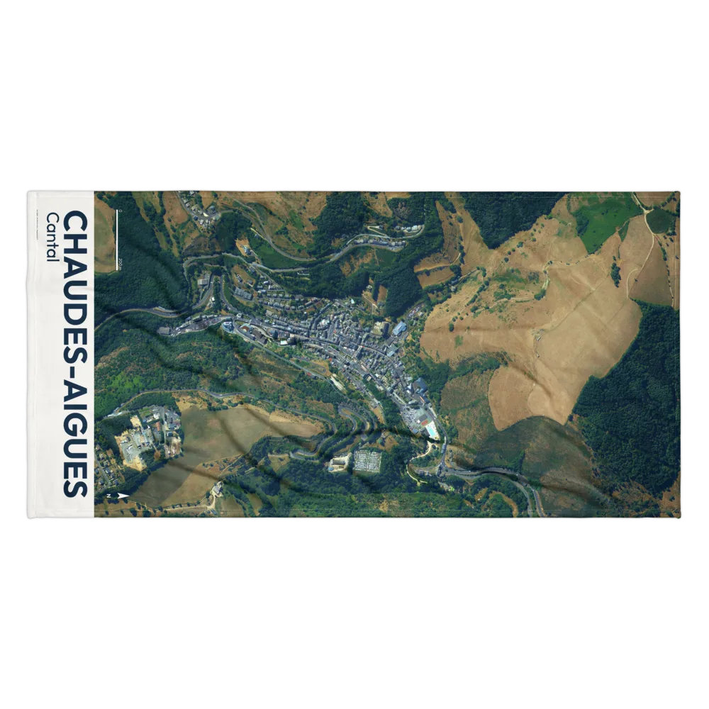 Serviette cartographique — carte de Chaudes-Aigues