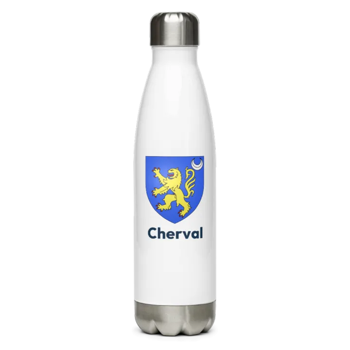 Gourde inox — blason de Cherval