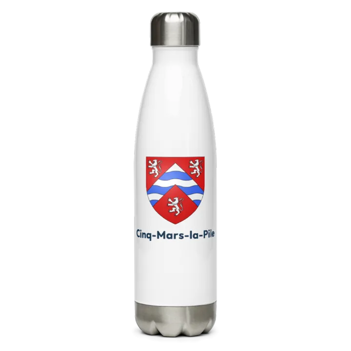 Gourde inox blason de Cinq-Mars-la-Pile