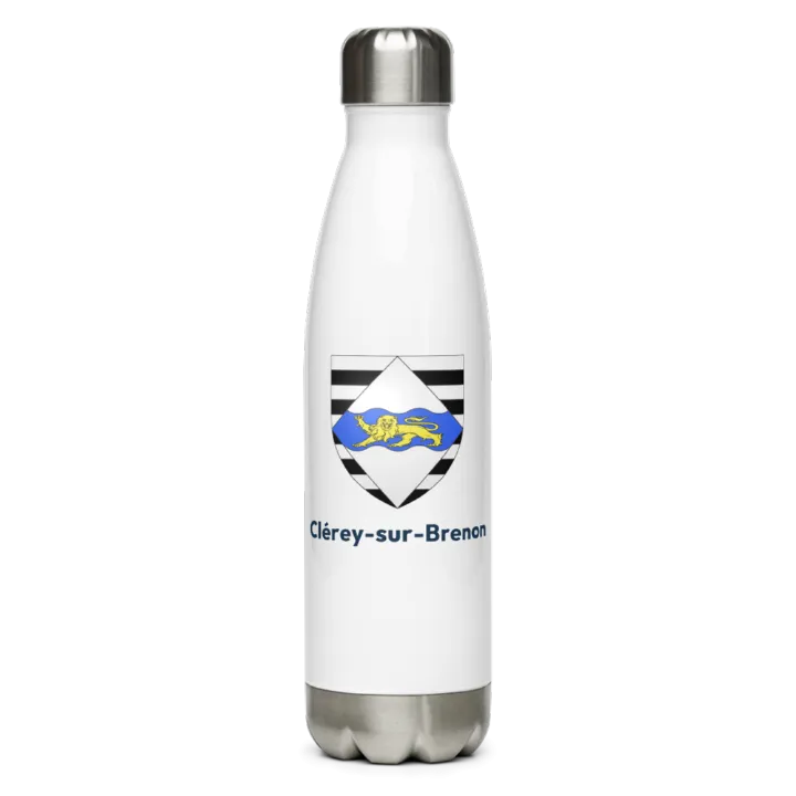 Gourde inox — blason de Clérey-sur-Brenon