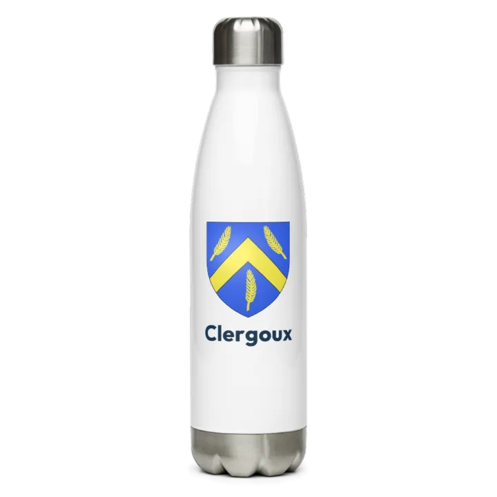 Gourde inox blason de Clergoux