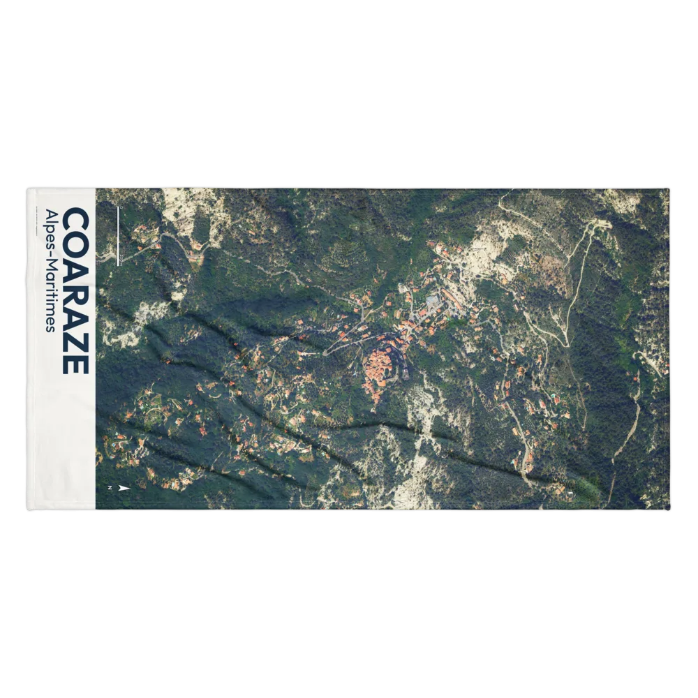 Serviette cartographique — carte de Coaraze