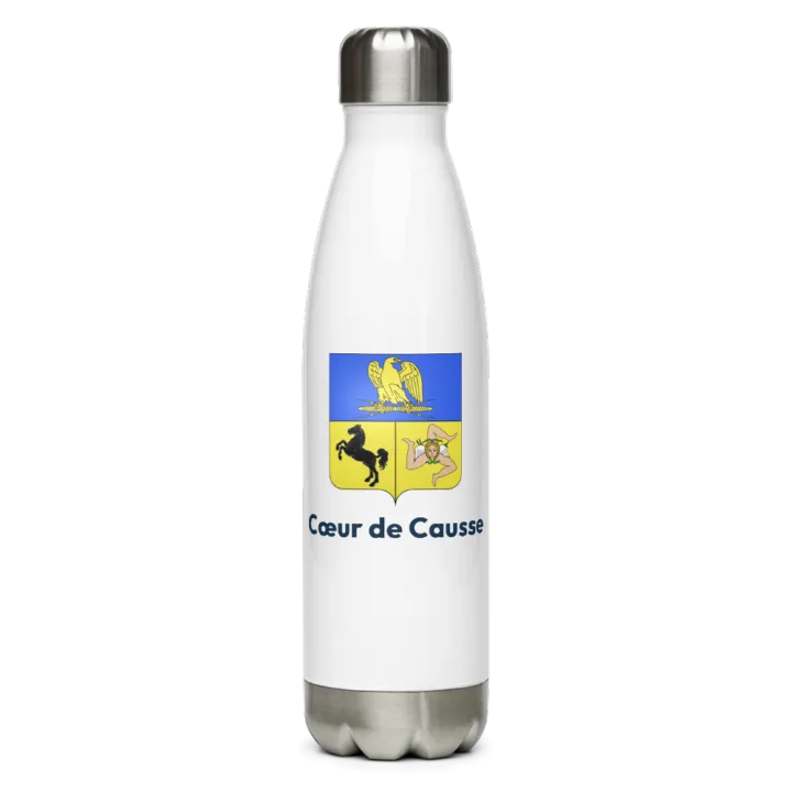 Gourde inox — blason de Cœur de Causse