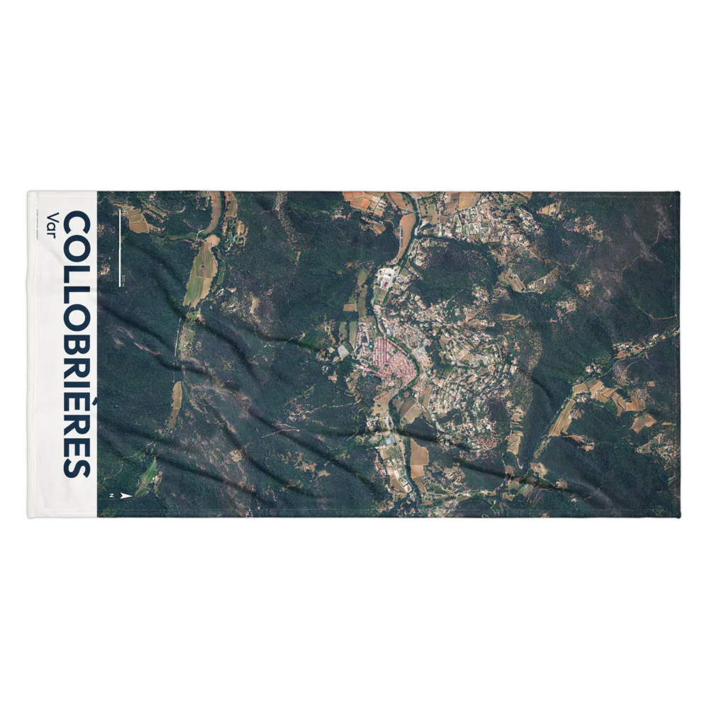 Serviette cartographique — carte de Collobrières