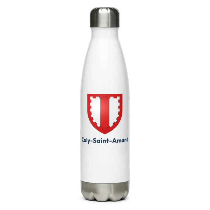 Gourde inox — blason de Coly-Saint-Amand