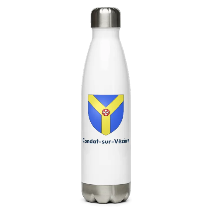 Gourde inox — blason de Condat-sur-Vézère