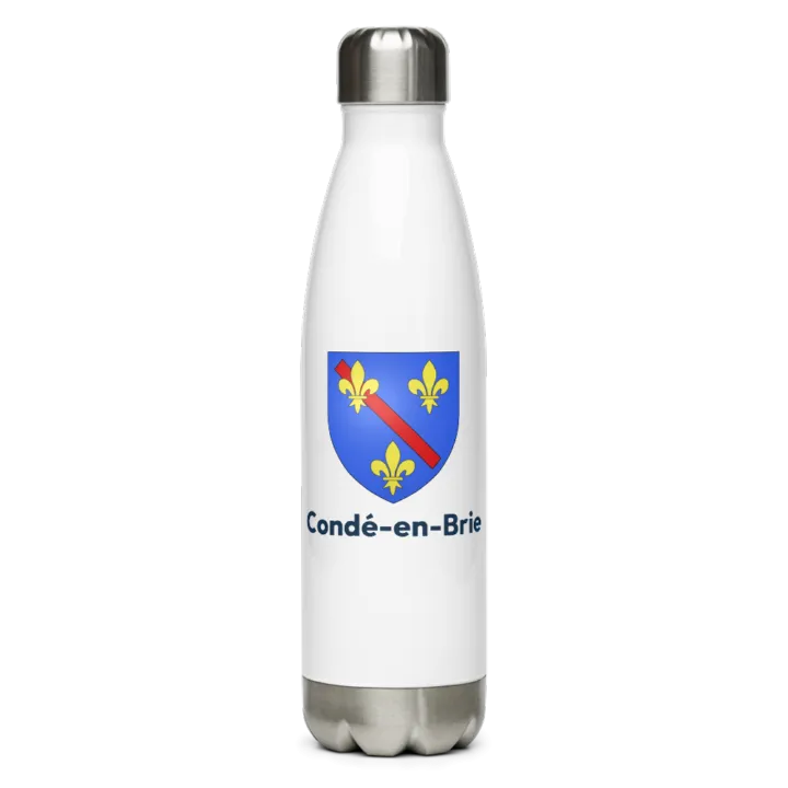 Gourde inox — blason de Condé-en-Brie