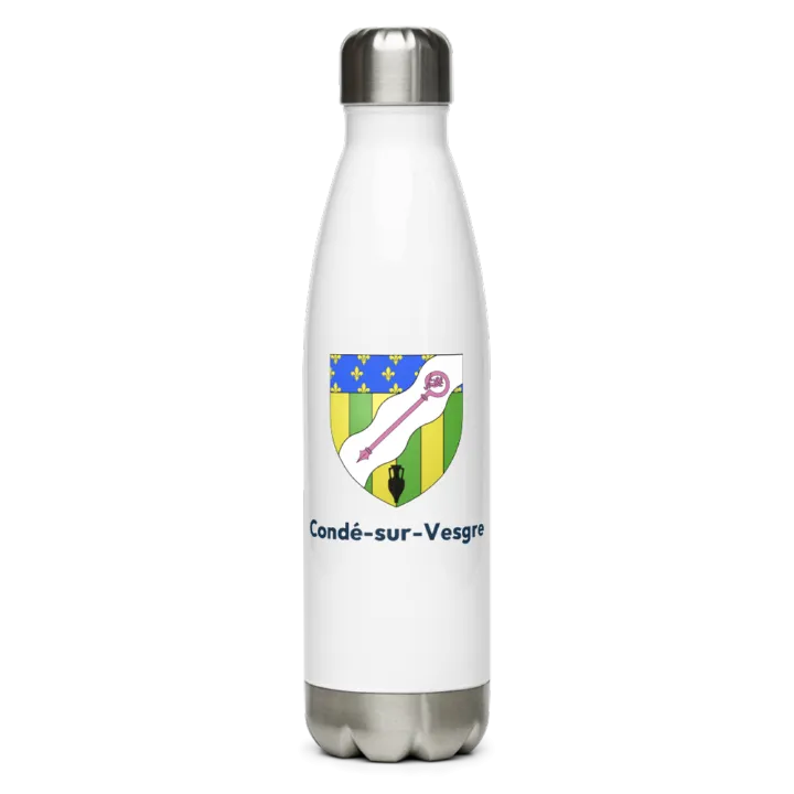 Gourde inox — blason de Condé-sur-Vesgre