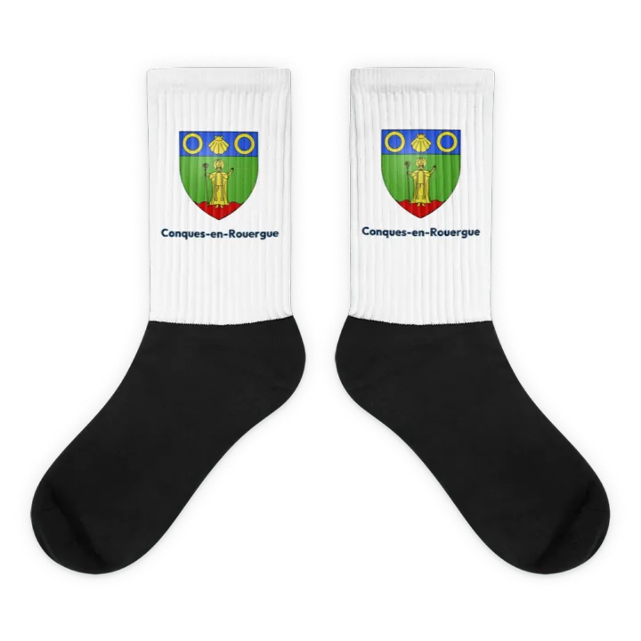 Chaussettes — blason de Conques-en-Rouergue